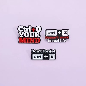 Broche de acceso directo de Oficina Creativa Ctrl + <span class=keywords><strong>Z</strong></span> & Ctrl + S Pin de esmalte de metal - Product Image 3
