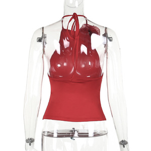 Kaus musim panas wanita motif bunga blus rompi tanpa lengan Atasan wanita baju atasan wanita seksi - Product Image 6