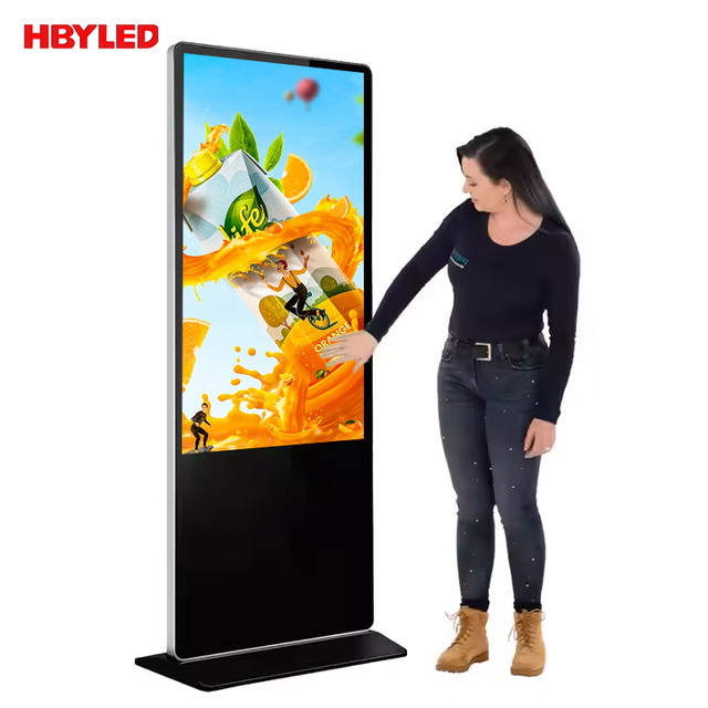 Indoor 32 43 49 55 65 75 Inch Floor Standing LCD TV Advertising Display Touch Screen Digital Poster Kiosk