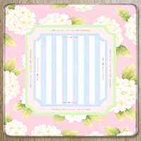 Tapis de mahjong en néoprène OEM personnalisé, imprimé aquarelle hortensia rose, tapis de table de mahjong antidérapant et imperméable, vente en gros