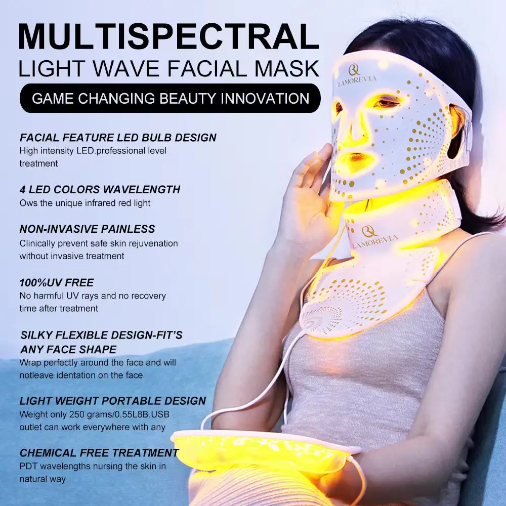 PHOTON MASK LED LIGHT THERAPY PRECISION BEAUTY SKINCARE SKIN REJUVENATION LED LIGHT THERAPY MASK