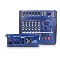 Console de mixage audio alimentée par USB Bluetooth 6 canaux avec amplificateur intégré