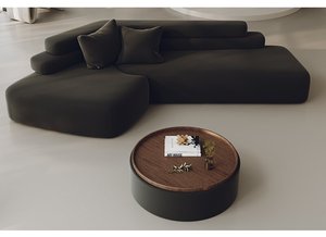 Thiết kế sang trọng chéo góc Sofa giường đặt cho sảnh khách sạn Thẩm Mỹ Viện văn phòng khu vực nghỉ ngơi tiếp tân căn hộ làm bằng gỗ - Product Image 5