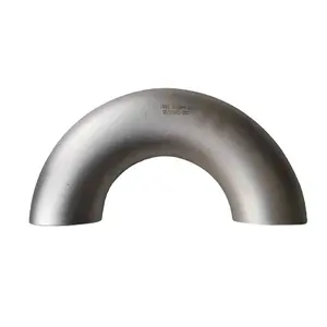 China Supplier 304 316L SS Stainless Steel 180 Degree Lr Butt Welding Steel Elbow