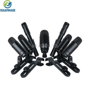 Ensemble de microphones de batterie dynamiques portables haute sensibilité <span class=keywords><strong>KING</strong></span>-717 à directivité supercardioïde pour équipement de sonorisation en direct et DJ - Product Image 1