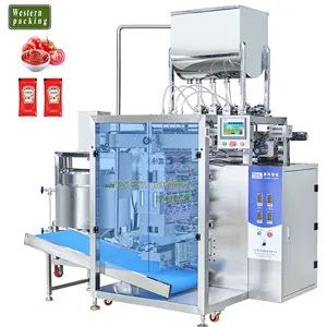 Automatic tomato paste multi line sachet packing machine, tomato sauce packaging machine