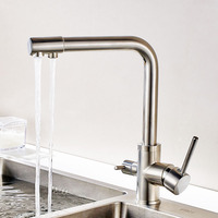 304 acier inoxydable robinet d'eau Filtration 3 voies robinet de cuisine purificateur d'eau robinet d'évier