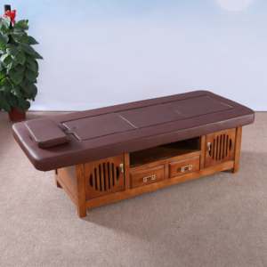 Tempat Tidur Pijat <span class=keywords><strong>Salon</strong></span> Kecantikan SPA Modern Cina Kelas Atas, Nyaman, untuk Penggunaan di Rumah, Terapi Moxibustion, Minyak Esensial, Kayu, Ruang Tamu - Product Image 2