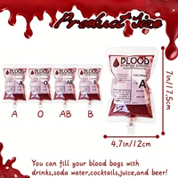 Pochettes de transfusion jetables personnalisées pour fête d'Halloween, tubes vides pour boissons sanglantes, sacs IV, sachets de jus et de boissons