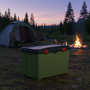 Contenitore (120Lt) Camping con coperchio FAMILY BOX Verde e Nero 13404 - Product Image 3