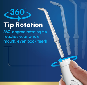 Water <strong>Flosser</strong> Teeth Cleaning Gums Braces <strong>Dental</strong> Care <strong>Electric</strong> 10 Pressure Settings 7 Tips 360+ Compact - Product Image 3