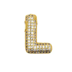 New Initials Letters Pendant Zircon 18K Gold Plated 26 Alphabet Custom Name Necklace Jewelry Making Accessories Charms For Women