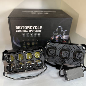 Faro Universal para Motocicleta, Mini Faro LED para Auto, 72W, 3 <span class=keywords><strong>Ojos</strong></span>, Blanco + Amarillo, Luz de Conducción, <span class=keywords><strong>Ojos</strong></span> de <span class=keywords><strong>Demonio</strong></span> - Product Image 4