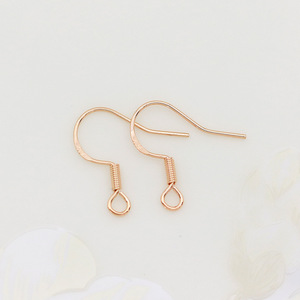 Ganchos para pendientes de latón de ley 925, chapados en oro, tamaño pequeño, accesorios para hacer joyería DIY, venta al por mayor E100 - Product Image 1