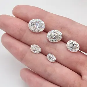 Moissanite थोक डेफ रंग 2*4-6*8MM अंडाकार Moissanite 0.1-2CT अंडाकार सफेद Moissanites हीरा थोक