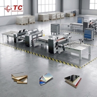 Machine de laminage à chaud PUR à haute productivité TC pour films brillants, acrylique, HPL, PET, MDF, plaques acryliques