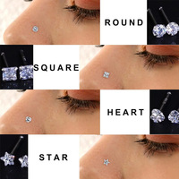 Produits tendance 2024 nouveautés en acier chirurgical vis à nez bijou avec bijoux piercing CZ pour femmes