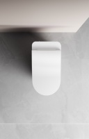 WC intelligent en céramique ST02 à poser au sol avec chasse d'eau à commande au pied et réservoir encastré pour salle de bain