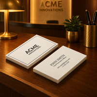Cartes de visite personnalisées blanc crème mat, impression de précision noire, design minimaliste, OEM, vente en gros, usine