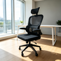 Chaise de bureau ergonomique avec dossier en maille, confortable pour de longues heures, style moderne minimaliste, pour dortoir ou bureau