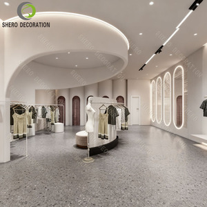 Diseño interior moderno para tiendas de ropa, estante de exhibición de ropa duradero para montar en la pared, soporte para prendas de vestir, muebles para tiendas de ropa - Product Image 3