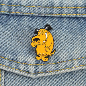 喜剧动画黄色狗笑表情珐琅别针搞笑卡通动漫狗胸针衣服胸章可爱饰品礼品批发 - Product Image 1