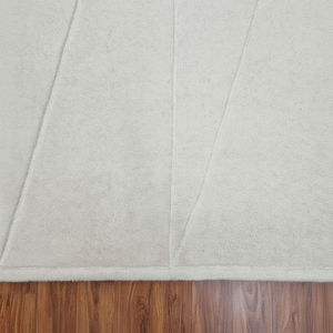 Alfombra de lana blanca moderna hecha a mano, alfombra marroquí con mechones de área grande, lavable y acolchada para uso doméstico - Product Image 1