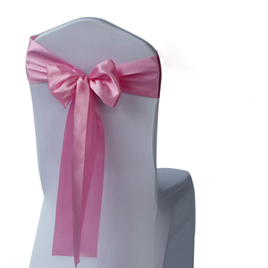 <strong>Chair</strong> Sashes Set Wedding Decoration Blue Knot Bow Events Party Belt Supplies Cover Decor Teal Mariage Seat Satin <strong>Ribbon</strong> - Product Image 1
