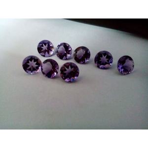 Vente en gros exclusive de pierres précieuses naturelles d'améthyste violette du Brésil de qualité AAA, rondes, facettées, traitées thermiquement, 8 mm, 1,80 ct, certifiées par un tiers - Product Image 4