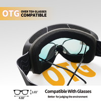 Yijia optique personnalisé marque Logo neige lunettes PC Anti-buée lentille UV400 Protection OTG vente en gros Snowboard Ski lunettes fabrication