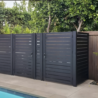 Panneaux décoratifs en aluminium composite découpés au laser, aspect bois grainé, pour clôture de jardin et allée