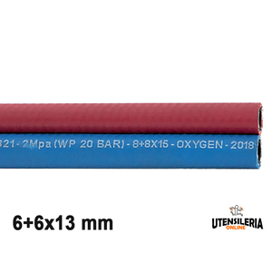 Saldobin/ 20RBL/ISO3821ออกซิเจน/ท่อคู่อะเซทิลีน6 + 6X13มม. (100mt) - Product Image 1
