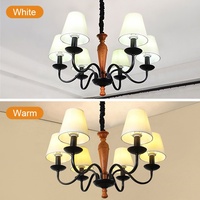 Lustre de bougie en tissu de lin moderne nordique Style industriel suspendu pour hôtel mariage îlot de cuisine blanc chaud pour chambre à la maison