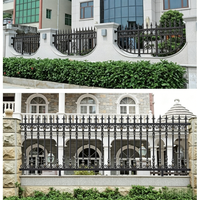 Rampe de balcon murale moderne en fer forgé, thermolaquée, antirouille, résistante à l'eau, robuste, peignable, installation facile, pour villa