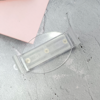 Matériel PC transparent bricolage pince arrière de téléphone portable accessoire de rainure ovale avec pince arrière ovale transparente