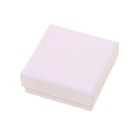 Boîte cadeau en carton blanc mat A1 avec couvercle et base, couture de précision monolithique, intérieur doublé de soie, présentoir de galerie