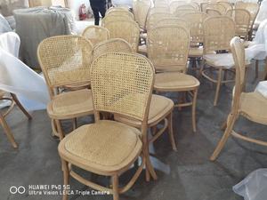 Chaise empilable en rotin, cannage et bois de hêtre pour mariage en <span class=keywords><strong>location</strong></span> - Product Image 3