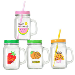 Supply Low Price Beverage Liquid Water Bottle Glass <strong>Mason</strong> <strong>Jar</strong> for Canning With <strong>Plastic</strong> Lid - Product Image 3