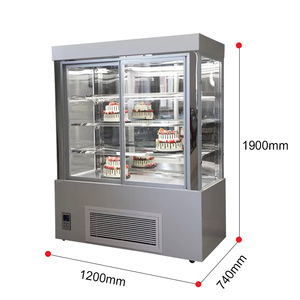 Présentoir de gâteau de comptoir vitrine pâtisserie bureau refroidisseur de verre réfrigérateur réfrigérateur intégré réfrigérateur Dessert vitrine - Product Image 5