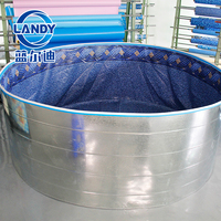 PVC-Aufstellpool-Liner in Ozeanblau, UV-beständig, wasserdicht, mit Perlenrand für Schwimmbecken