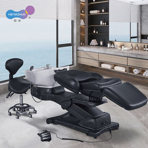 Professioneller 2-in-1 Elektrischer Massage-<span class=keywords><strong>Shampoo</strong></span>-Stuhl mit Keramikwaschbecken, Kopf-SPA-Bett, Haarwasch- und Friseursalonmöbel - Product Image 3
