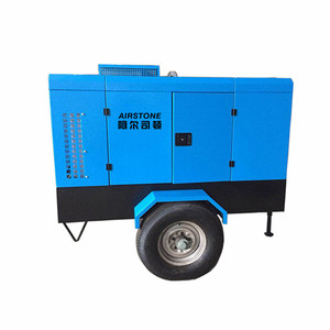 אבן אוויר 37kw 55kw 60kw דיזל מונע נייד כל אחד מחולל מדחס אוויר 185 מנוע בורג cfm - Product Image 4
