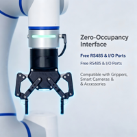 Cobot DOBOT CR20AF, charge utile de 20 kg, portée de 1700 mm, 6 axes intégrés, contrôlés par la force, pour le polissage, l'assemblage et le soudage.