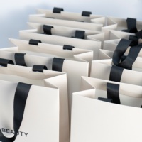 Sac Papier Luxe en Gros Blanc pour Vêtements et Articles de Mode