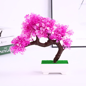 Arbre Bonsaï Artificiel Qi Xing 24 cm, Plante en Pot en Plastique, Décoration d'Intérieur, Daisy Palm Green - Product Image 3