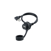 Cable de Extensión Electrónico Lshitech Industrial IP68 a Prueba de Agua, Conectores USB 2.0 Macho/Hembra, Contactos de Cobre, 30V DC, 0.13-1m