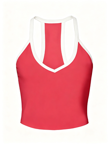 Camisetas sin mangas con cuello en V para mujer, de color sólido, tejidas, transpirables, informales - Product Image 5