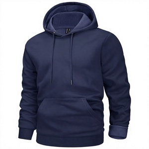 Custom Logo Men's Hooded Pullover Hoodies Thick Blank Plain 80% Cotton 20% Polyester Breathable Eco-Friendly Sale - Product Image 1