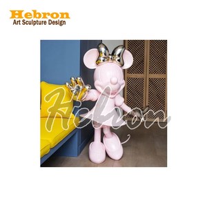 Estatua de Personajes de Dibujos Animados de Tamaño Real, Escultura de Fibra de Vidrio de <span class=keywords><strong>Mickey</strong></span> <span class=keywords><strong>y</strong></span> <span class=keywords><strong>Minnie</strong></span> <span class=keywords><strong>Mouse</strong></span>, Estatua de Dibujos Animados Grande - Product Image 6