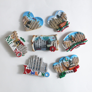 Imanes de nevera de resina 3D personalizados de Italia, monumentos de <span class=keywords><strong>Roma</strong></span> y Milán, regalo turístico de viaje, imanes de recuerd - Product Image 5